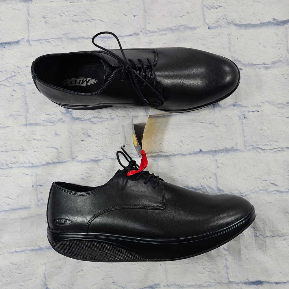MBT Kabisa Rocker Bottom Oxford Men 10-10.5 Black Leather Vibram XS Trek